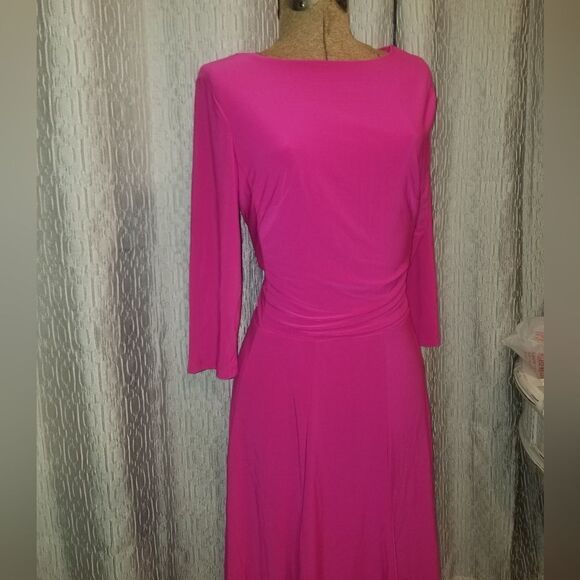 Rekucci Women's Flippy Fit N' Flare Dress with 3/4 Sleeves - Picture 8 of 14